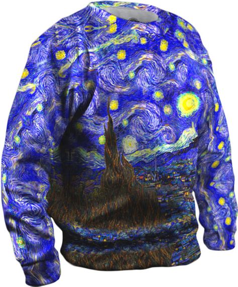 Vincent van Gogh - "The Starry Night" Mens Sweatshirt | Yizzam