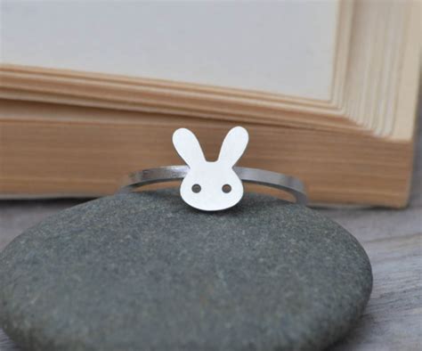 Bunny Rabbit Ring in Sterling Silver Silver Rabbit Ring | Etsy