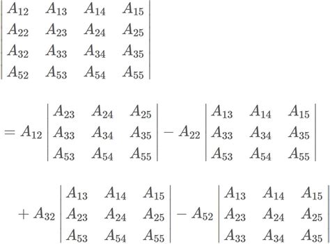 Determinant of a 5x5 matrix - SEMATH INFO