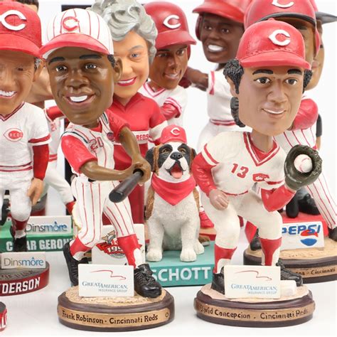 Cincinnati Reds Bobbleheads Featuring Pete Rose, Johnny Bench, Marge Schott | EBTH