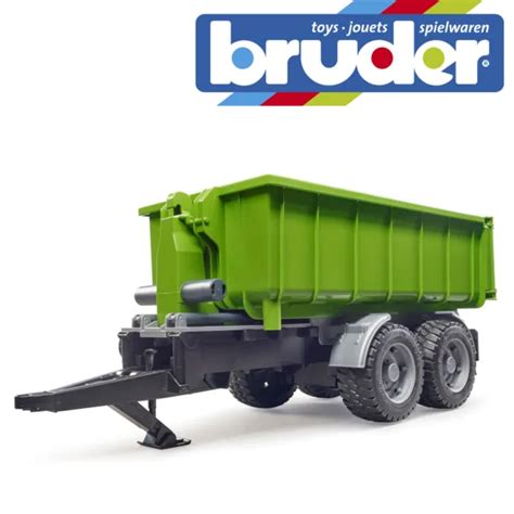 BRUDER ROLL-OFF-CONTAINER TRAILER For Tractors Kids Farming Toy Farm Scale 1:16 EUR 47,08 ...