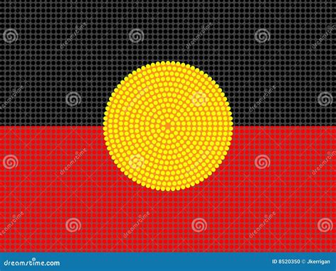 Aboriginal Flag Design Vector Illustration | CartoonDealer.com #8520350