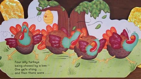 Five Silly Turkeys | Kids Books Read Aloud | Read aloud, Silly, Autumn theme