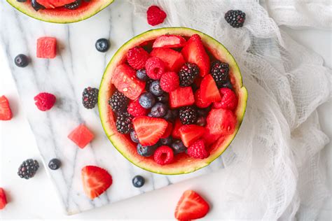 Watermelon Fruit Bowl - Recipes From A Pantry