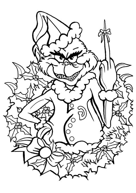 Grinch Printables Coloring Pages - Printable And Enjoyable Learning