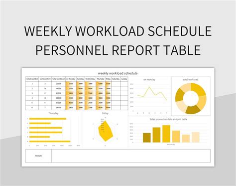 Weekly Workload Schedule Personnel Report Table Excel Template And Google Sheets File For Free ...