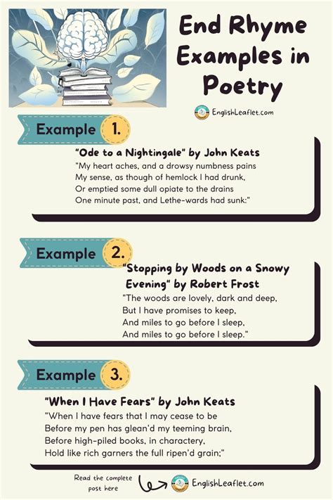 End Rhyme Examples in Poetry - EnglishLeaflet