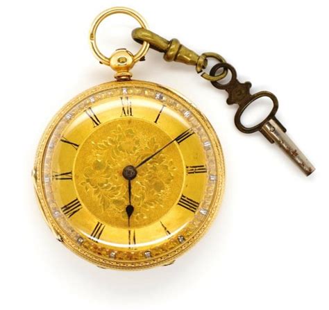 Victorian 18ct gold fob watch mechanical key wind movement… - Monthly ...