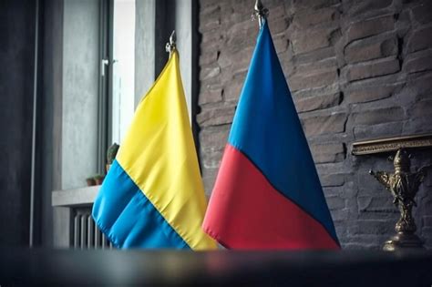 Premium Photo | Flag of Ukraine and Russia relationship, Generative AI