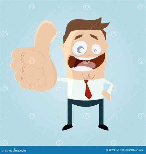 Businessman with thumbs up stock vector. Illustration of successful - 38975151