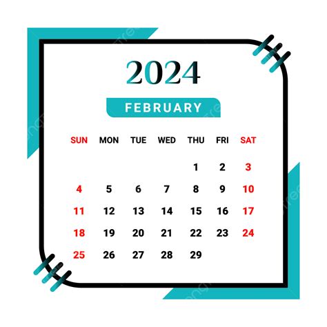 2024 Calendar February March Clip Art - Flor Oriana