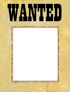 wanted poster template free | most wanted poster template | free printable wanted posters | free ...