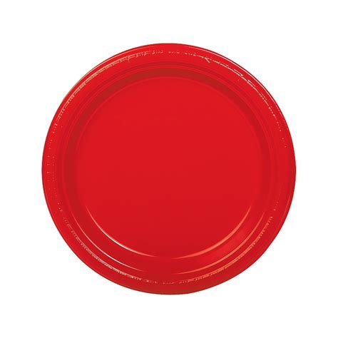 9" Red Plastic Plates (20Pc) - Party Supplies - 20 Pieces - Walmart.com - Walmart.com