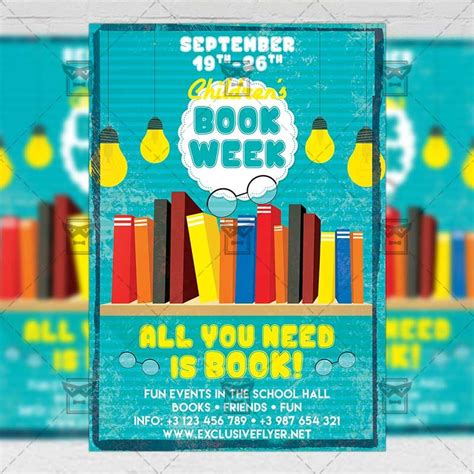 Happy Books, Good Books, Children's Book Week, Psd Flyer Templates, Book Fair, Fun Events ...