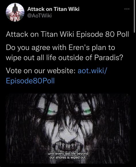 The Reactions to This Tweet : r/attackontitan