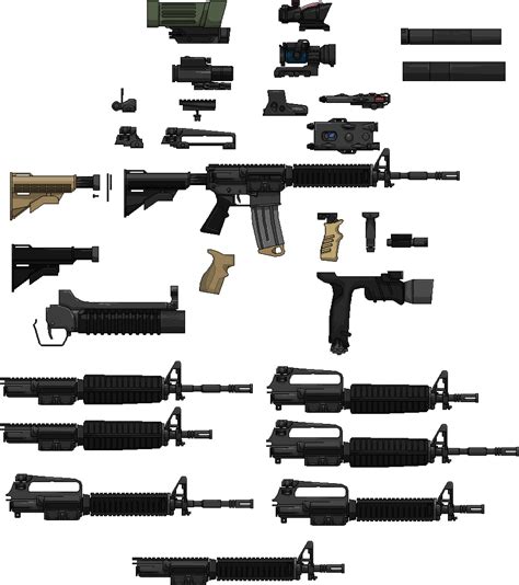 m4 carbine accessories by KRONOMATIK on DeviantArt