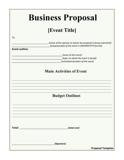 Free Bid Templates