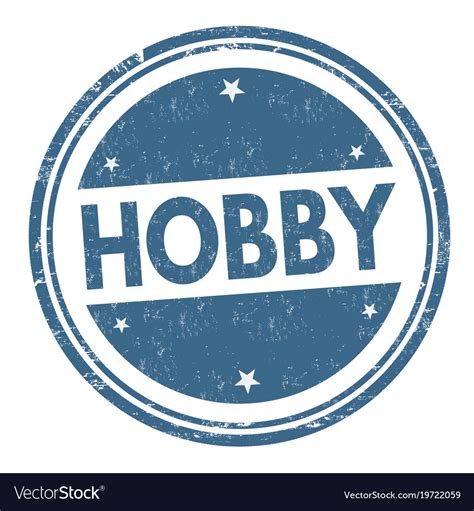 Hobby sign or stamp Royalty Free Vector Image - VectorStock