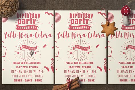 Minimalist Birthday Card | Creative Card Templates ~ Creative Market