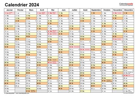 Calendrier 2024 Excel Pratique - Gwyn Portia