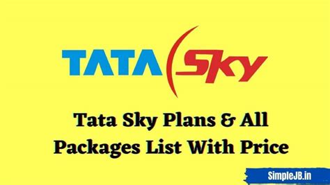 Tata Sky Plans & All Packages List With Price (Updated 2021) - SimpleJB