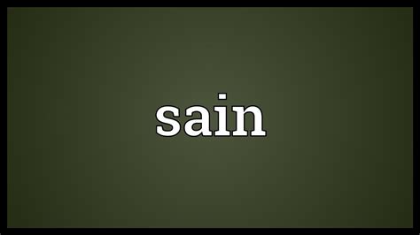 Sain Meaning - YouTube