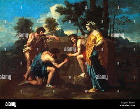 'Et in Arcadia Ego', c1650. Artist: Nicolas Poussin Stock Photo - Alamy