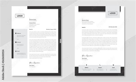 Minimalist concept business style letterhead template design ...