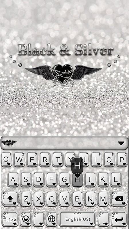 Black & Silver Kika Keyboard Free Android Theme download - Download the Free Black & Silver Kika ...