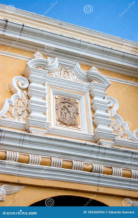 Detail of Colonial Building in Antigua Guatemala Stock Photo - Image of close, cathedral: 185560954