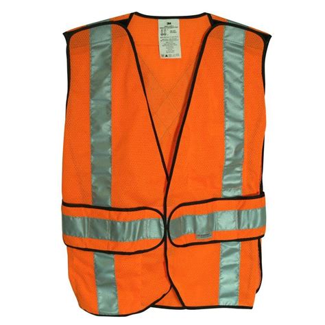 3M High-Visibility Fluorescent Orange Reflective Class 2 Construction ...