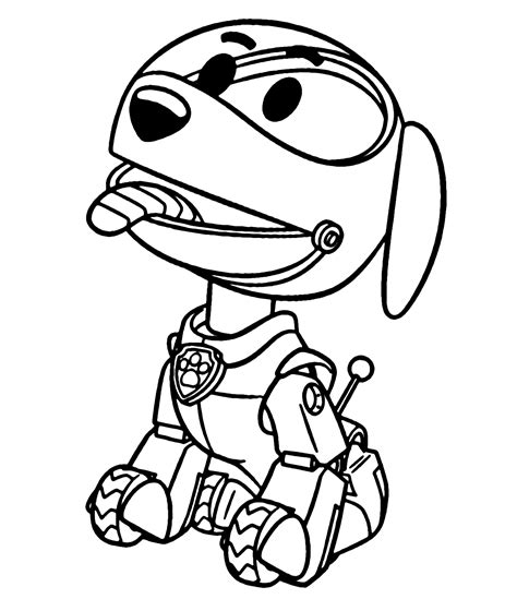 Robo Dog Paw Patrol Coloring Pages Printable for Free Download