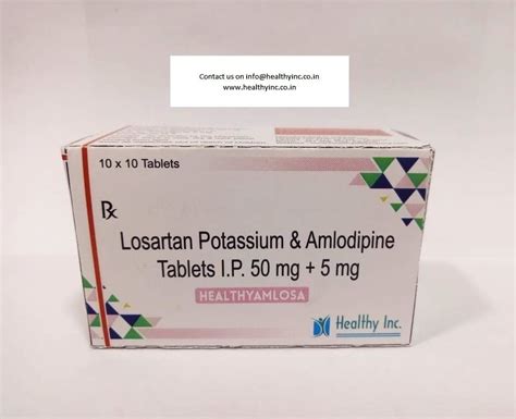 Losartan Potassium And Amlodipine Tablet, 10 X 10 Tablets, Prescription at Rs 100/strip in Mumbai