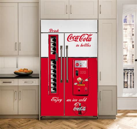 Сoca Cola Decals Fridge Decal Fridge Wrap Vintage Coca Cola | Etsy