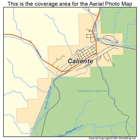 Aerial Photography Map of Caliente, NV Nevada