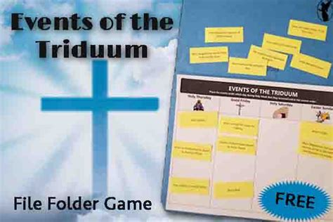 Holy Week Game: Events of the Triduum - Catechism Angel | Free Resources