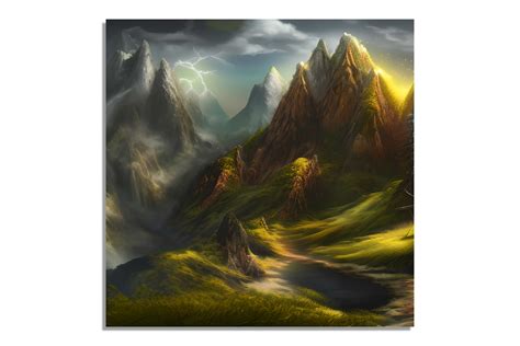 Mountain Landscape Illustration Graphic by Craftable · Creative Fabrica