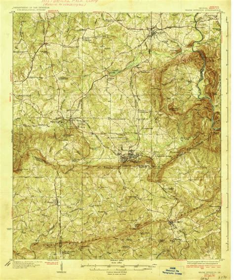 Warm Springs, GA (1936, 62500-Scale) Map by United States Geological ...