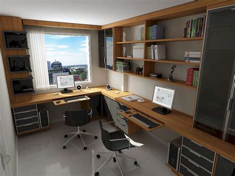 55 modern workspace design ideas small spaces (9) | Escritórios domésticos pequenos, Escritório ...