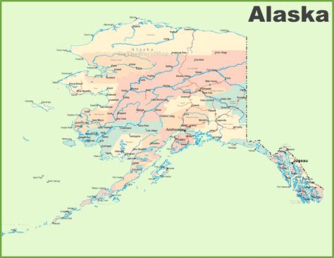 Alaska Map Detailed