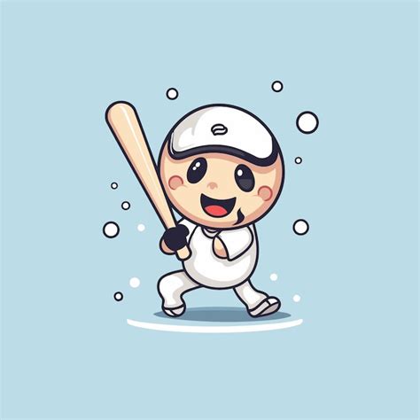 Premium Vector | Baseball player cartoon mascot character vector ...