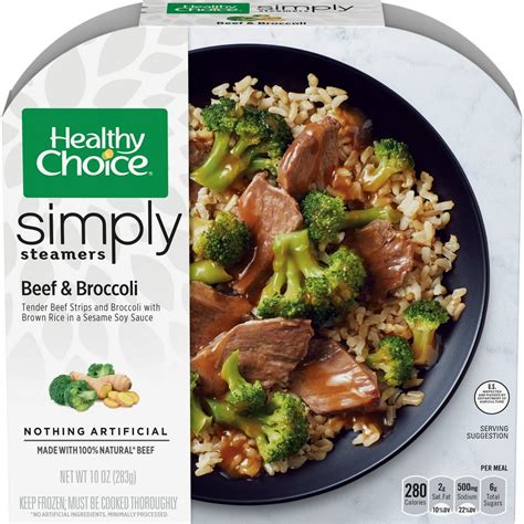 Healthy Choice Simply Steamers Frozen Dinner Beef & Broccoli 10 Ounce ...