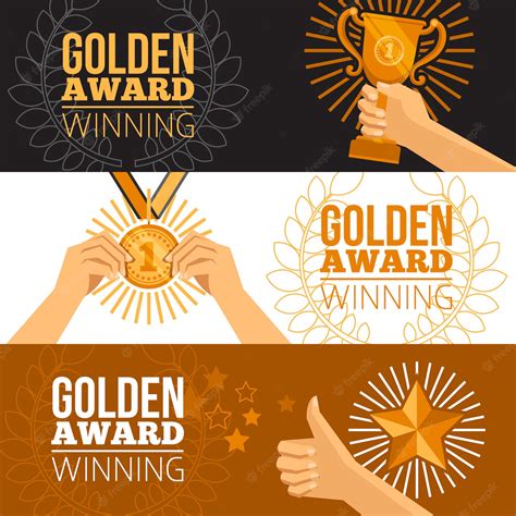 Free Vector | Awards banners set