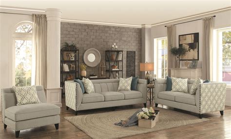 Temptation Light Grey Living Room Set from Homelegance | Coleman Furniture