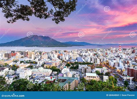 Kagoshima Japan Skyline stock photo. Image of downtown - 68464860