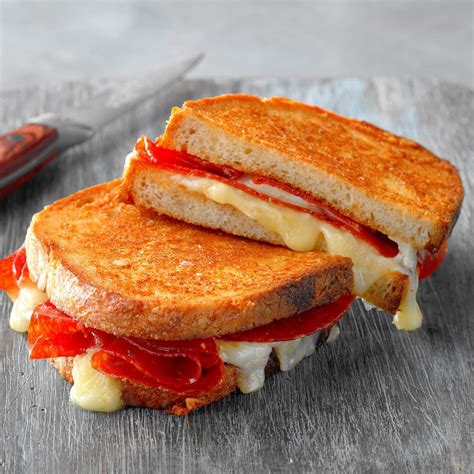 Grilled Cheese and Pepperoni Sandwich Recipe | Taste of Home