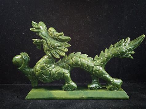 11 AAAA Natural Green Jade Dragon Statue Exquisite Hand | Etsy