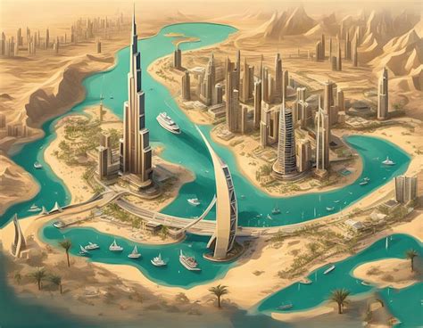 Premium AI Image | Background illustration Dubai city