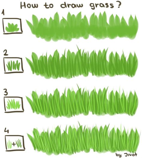 How to draw grass (Tutorial) by Jivot1 on DeviantArt | Grass painting ...