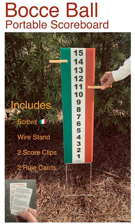 Bocce Ball Scoreboard W/stand 2 Scoring Clips and 2 - Etsy